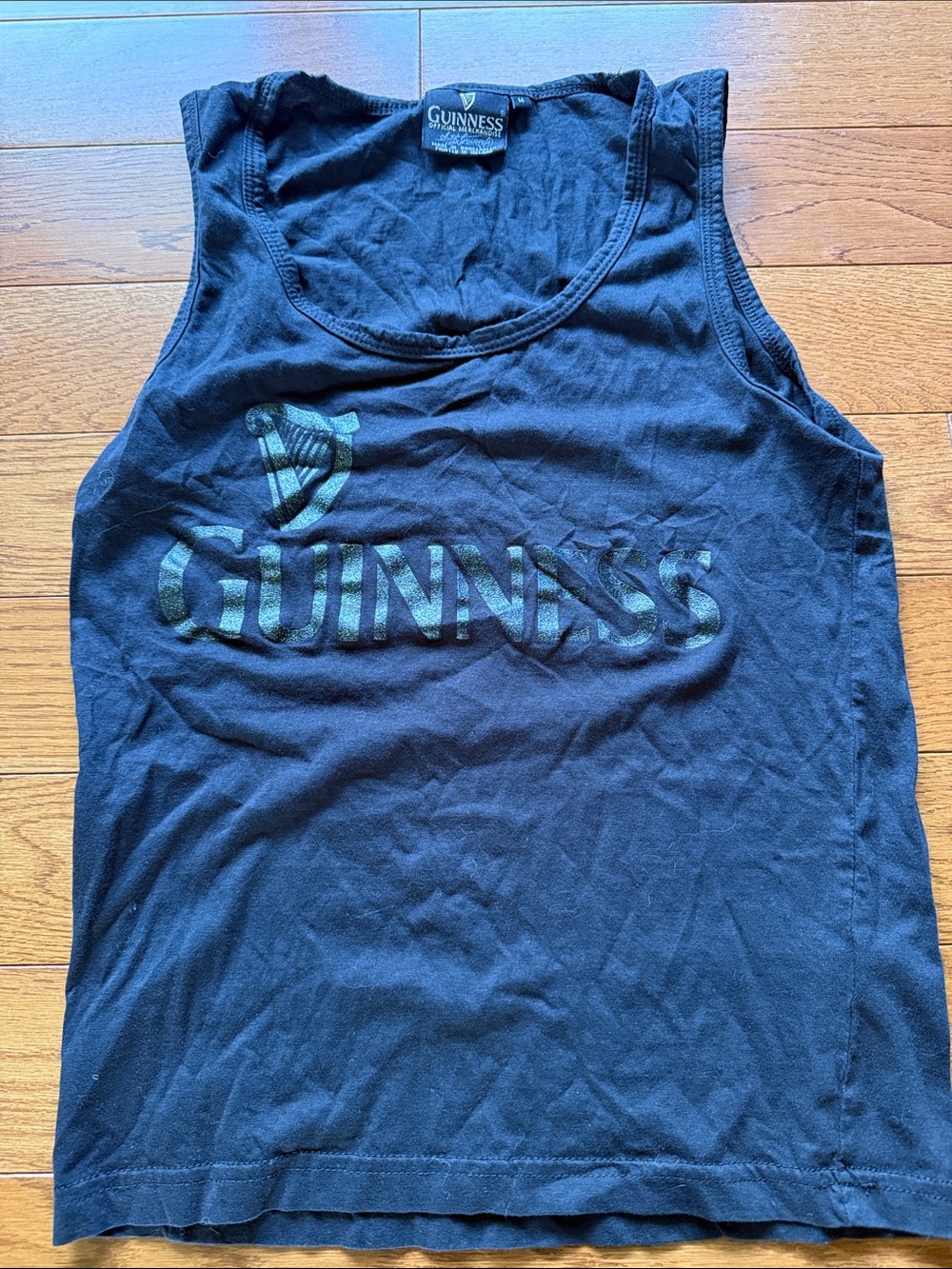 Guinness Black Tank with Subtle Sparkle Logo